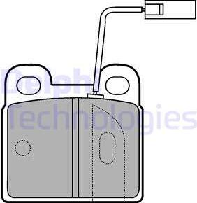 Delphi LP874 - Тормозные колодки, дисковые, комплект autospares.lv