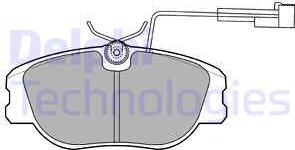 Delphi LP875 - Тормозные колодки, дисковые, комплект autospares.lv