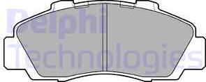 Delphi LP872 - Тормозные колодки, дисковые, комплект autospares.lv