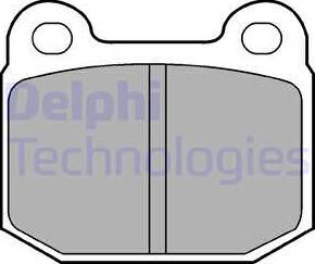 Delphi LP87 - Тормозные колодки, дисковые, комплект autospares.lv