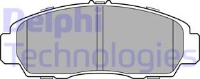 Delphi LP3462 - Тормозные колодки, дисковые, комплект autospares.lv