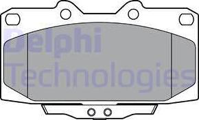 Delphi LP3409 - Тормозные колодки, дисковые, комплект autospares.lv