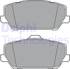 Delphi LP3400 - Тормозные колодки, дисковые, комплект autospares.lv