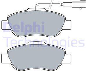 Delphi LP3412 - Тормозные колодки, дисковые, комплект autospares.lv