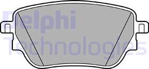 Delphi LP3438 - Тормозные колодки, дисковые, комплект autospares.lv