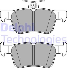 Delphi LP3590 - Тормозные колодки, дисковые, комплект autospares.lv