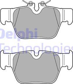 Delphi LP3598 - Тормозные колодки, дисковые, комплект autospares.lv