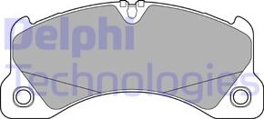 Delphi LP3593 - Тормозные колодки, дисковые, комплект autospares.lv