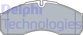 Delphi LP3541 - Тормозные колодки, дисковые, комплект autospares.lv
