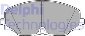 Delphi LP3543 - Тормозные колодки, дисковые, комплект autospares.lv