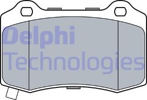 Delphi LP3547 - Тормозные колодки, дисковые, комплект autospares.lv