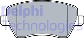 Delphi LP3551 - Тормозные колодки, дисковые, комплект autospares.lv