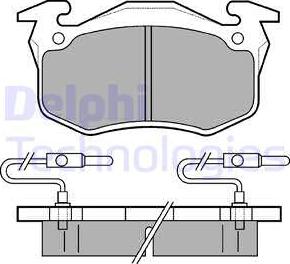 Delphi LP350 - Тормозные колодки, дисковые, комплект autospares.lv