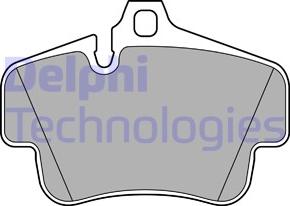 Delphi LP3586 - Тормозные колодки, дисковые, комплект autospares.lv