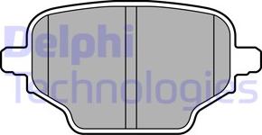 Delphi LP3580 - Тормозные колодки, дисковые, комплект autospares.lv