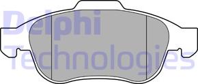 Delphi LP3588 - Тормозные колодки, дисковые, комплект autospares.lv