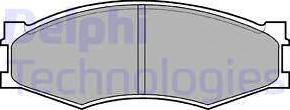 Delphi LP358 - Тормозные колодки, дисковые, комплект autospares.lv