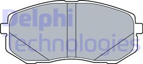 Delphi LP3538 - Тормозные колодки, дисковые, комплект autospares.lv