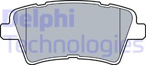 Delphi LP3537 - Тормозные колодки, дисковые, комплект autospares.lv