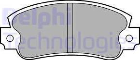 Delphi LP353 - Тормозные колодки, дисковые, комплект autospares.lv