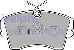 Delphi LP352 - Тормозные колодки, дисковые, комплект autospares.lv