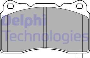 Delphi LP3575 - Тормозные колодки, дисковые, комплект autospares.lv