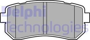 Delphi LP3576 - Тормозные колодки, дисковые, комплект autospares.lv
