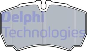 Delphi LP3573 - Тормозные колодки, дисковые, комплект autospares.lv