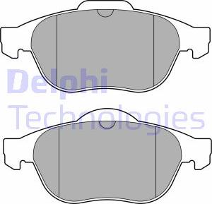 Delphi LP3691 - Тормозные колодки, дисковые, комплект autospares.lv