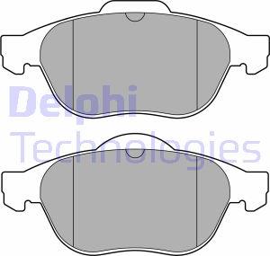 Delphi LP3692 - Тормозные колодки, дисковые, комплект autospares.lv