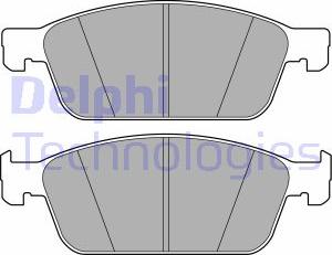 Delphi LP3666 - Тормозные колодки, дисковые, комплект autospares.lv