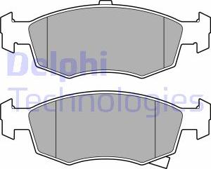 Delphi LP3668 - Тормозные колодки, дисковые, комплект autospares.lv