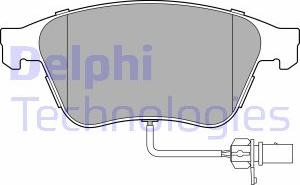 Delphi LP3667 - Тормозные колодки, дисковые, комплект autospares.lv