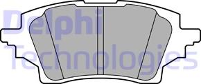 Delphi LP3608 - Тормозные колодки, дисковые, комплект autospares.lv