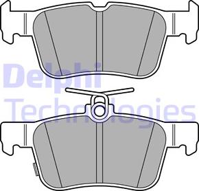 Delphi LP3607 - Тормозные колодки, дисковые, комплект autospares.lv