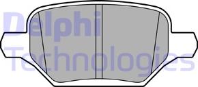 Delphi LP3611 - Тормозные колодки, дисковые, комплект autospares.lv