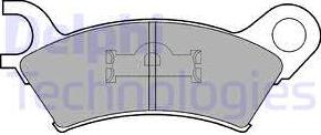 Delphi LP361 - Тормозные колодки, дисковые, комплект autospares.lv