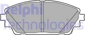 Delphi LP3632 - Тормозные колодки, дисковые, комплект autospares.lv