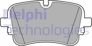 Delphi LP3671 - Тормозные колодки, дисковые, комплект autospares.lv