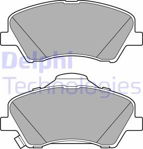 Delphi LP3678 - Тормозные колодки, дисковые, комплект autospares.lv