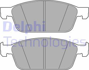 Delphi LP3672 - Тормозные колодки, дисковые, комплект autospares.lv