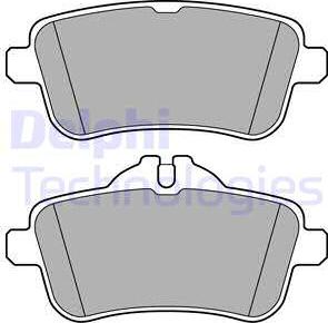 Delphi LP3159 - Тормозные колодки, дисковые, комплект autospares.lv