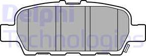 Delphi LP3158 - Тормозные колодки, дисковые, комплект autospares.lv