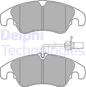 Delphi LP3152-18B1 - Тормозные колодки, дисковые, комплект autospares.lv