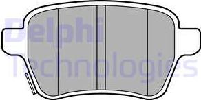 Delphi LP3165 - Тормозные колодки, дисковые, комплект autospares.lv