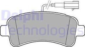 Delphi LP3185 - Тормозные колодки, дисковые, комплект autospares.lv