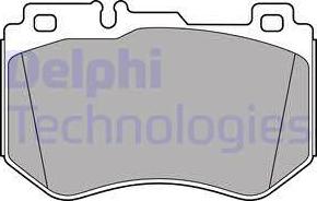 Delphi LP3137 - Тормозные колодки, дисковые, комплект autospares.lv