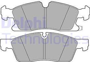 Delphi LP3173 - Тормозные колодки, дисковые, комплект autospares.lv