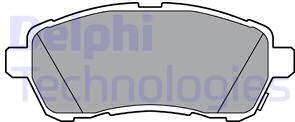 Delphi LP3364 - Тормозные колодки, дисковые, комплект autospares.lv