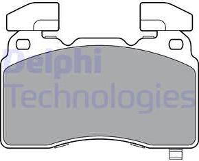 Delphi LP3366 - Тормозные колодки, дисковые, комплект autospares.lv